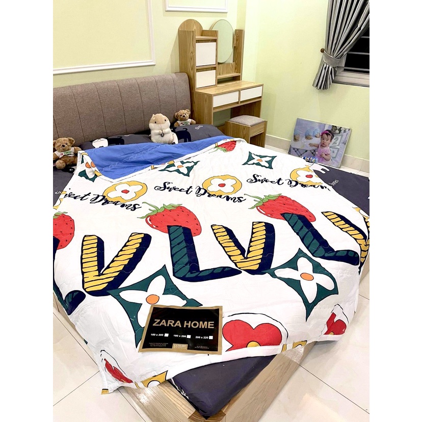 Chăn hè trần bông chất đũi 4 mùa, chăn hè thu đắp cực thích, khách hàng được chọn mẫu