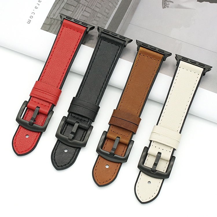 Dây da hybird cao cấp 40mm 44mm 38mm 42mm cho đồng hồ Apple Watch IWatch Series 5 4 3 2 1
