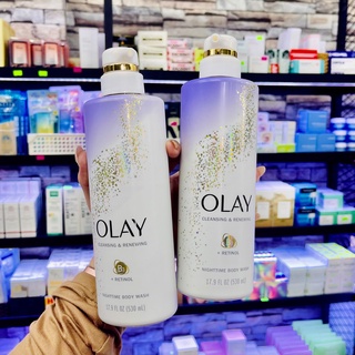 Sữa Tắm Dưỡng Trắng Tái Tạo Da OLAY Cleansing & Renewing B3 + Retinol Night Time Body Wash - 530ml