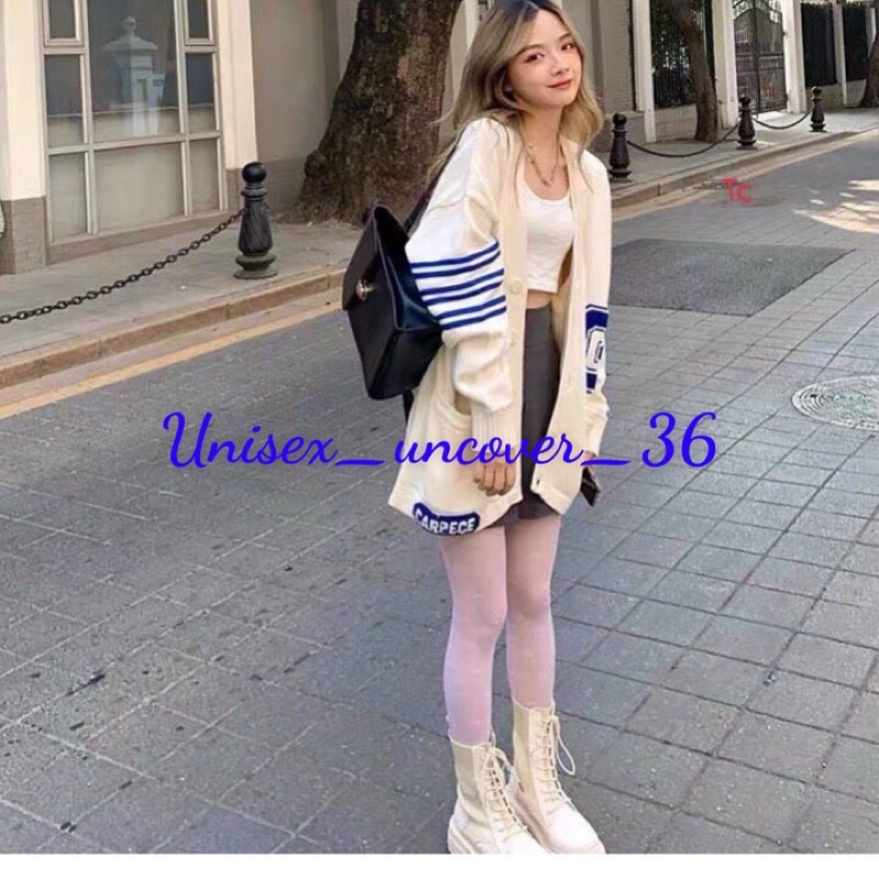 [Mã FAMARAL1 giảm 10K đơn 50K] [ BÁN SỈ ] Áo Khoác CADIGAN Vạch Tay Chữ M Chất Nỉ Cotton