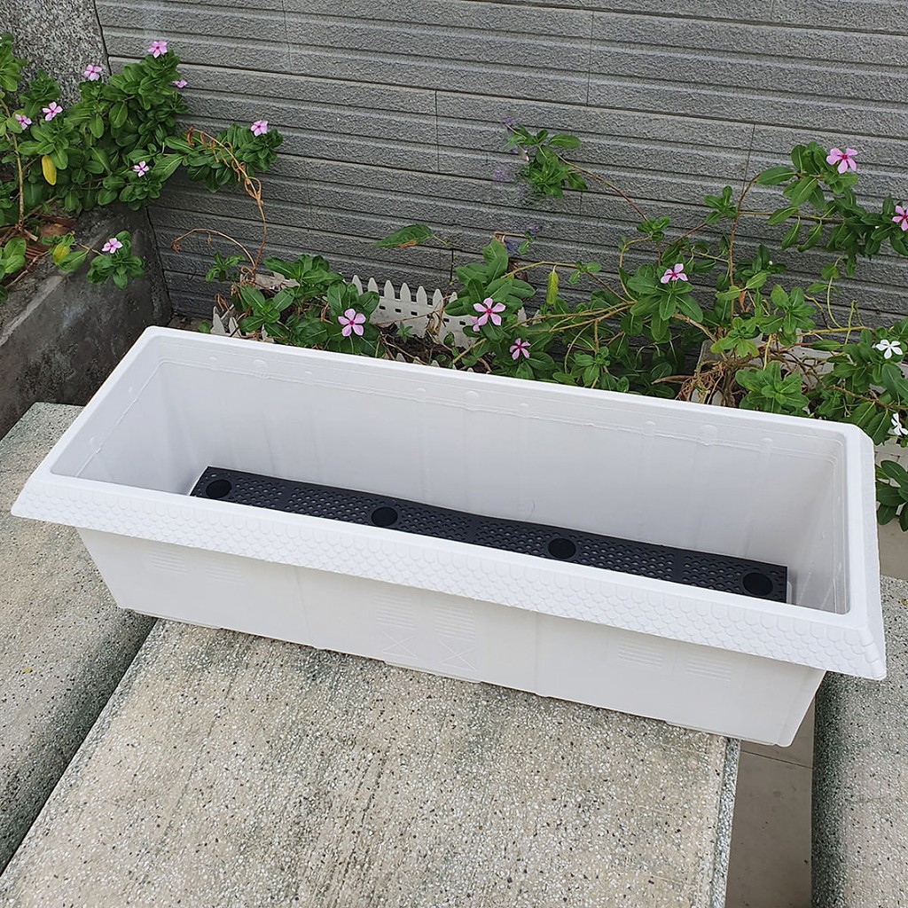 Bộ khung treo kiểu mái ngói ban công thông minh trồng hoa, trồng rau dài (KT: 62cm x 23cm x 19cm)
