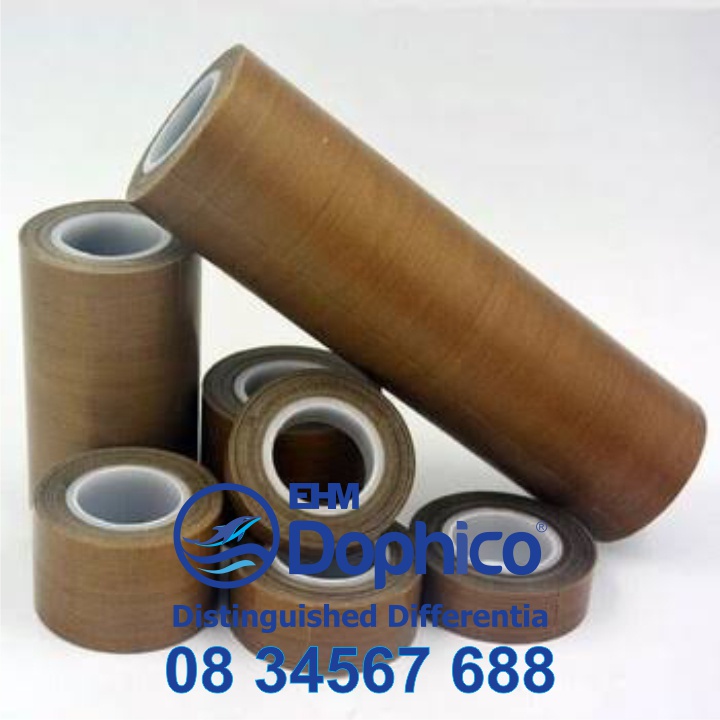 Băng dính chịu nhiệt Teflon - PTFE tape  dán máy hàn, dán lưỡi dao máy cắt…