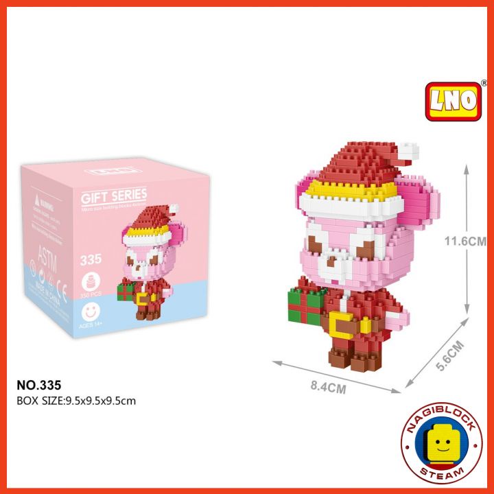 Bộ lắp ghép mô hình nhân vật hoạt hình Noel cho bé nanoblock LNO 332-335