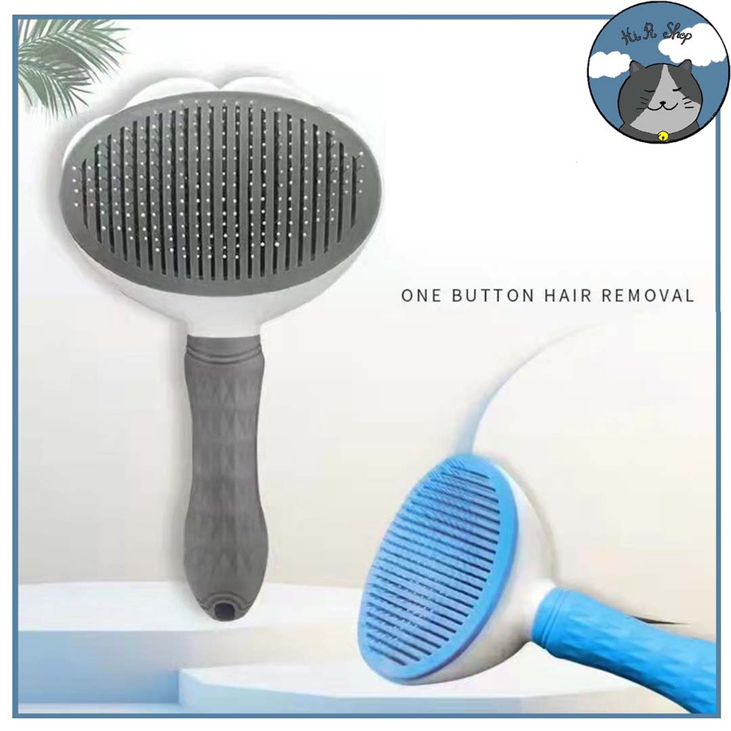 [Fullbox] Lược Chải Lông Cao Cấp CHÍNH HÃNG CLean Cho Chó Mèo Có Nút Đẩy Lông Chất Liệu Nhựa An Toàn Dành Cho Thú Cưng