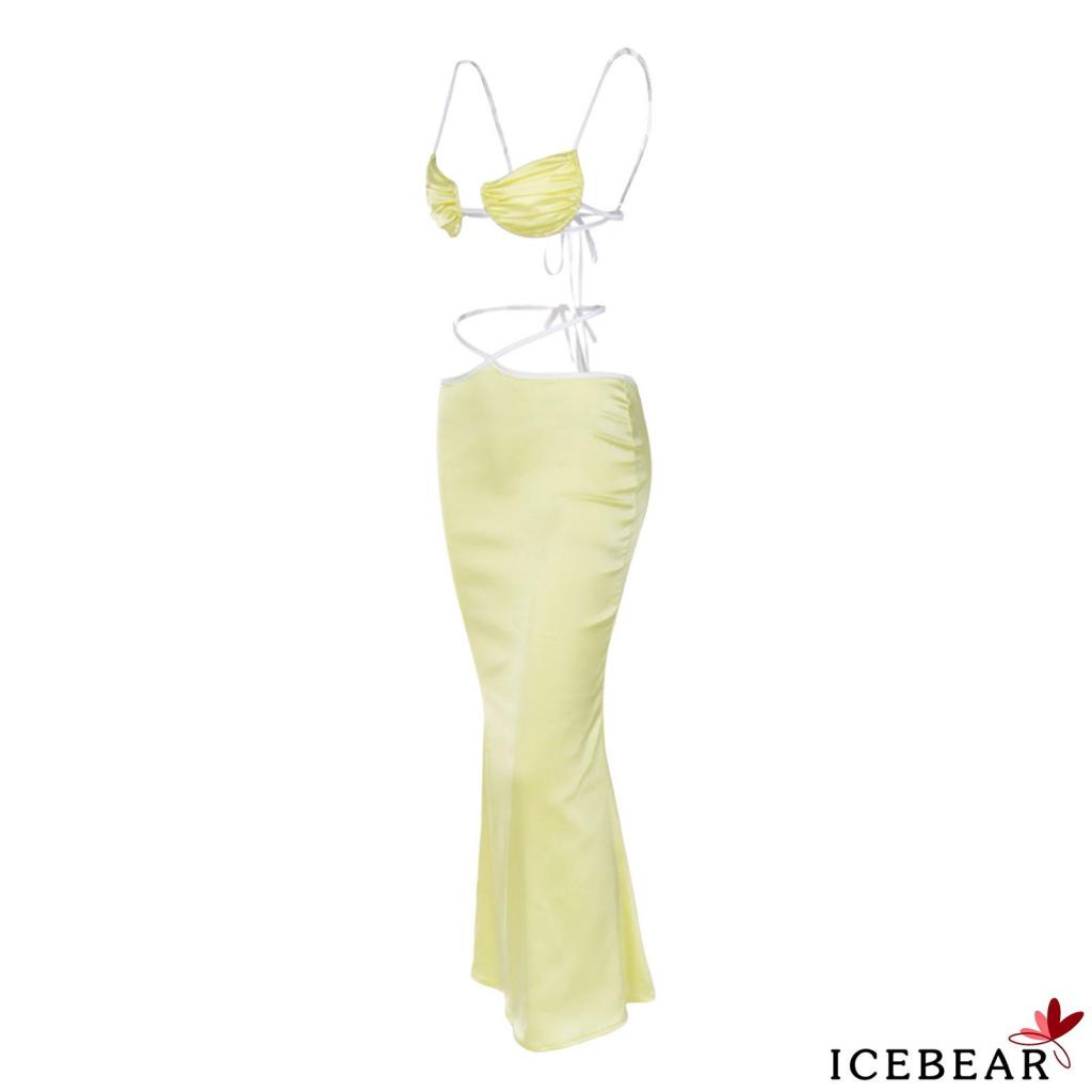 Set Áo hai dây Hở Lưng + Chân Váy Dài Ôm Dáng Thời Trang Cho Nữ