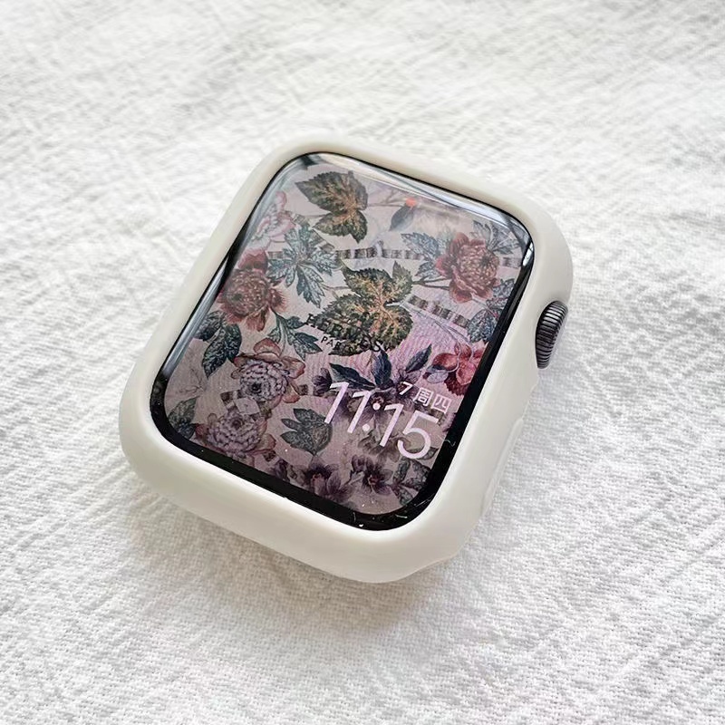 Ốp Bảo Vệ Bằng Silicon Mềm Màu Kẹo Cho Apple Watch 7 45mm 6 SE 5 4 3 42MM 38MM series 7 6 5 40 44 41mm