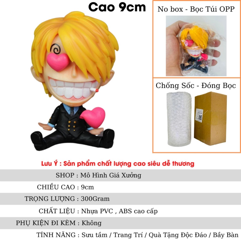 Mô Hình Vinsmoke Sanji Hắc Cước (Chân Đen) Cao 9cm - Tượng Figure One Piece