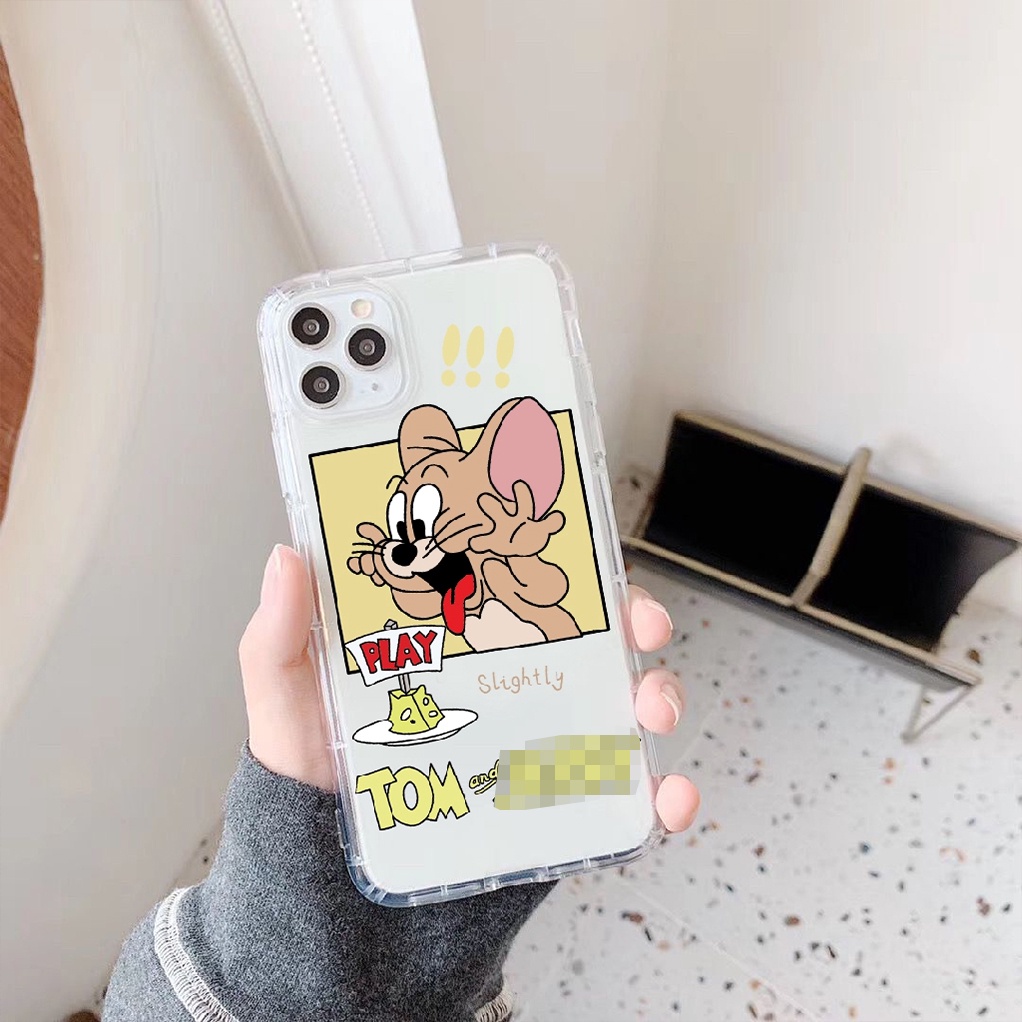 Ốp lưng iphone silicon trong tom jeri play dành cho iphone 6 đến 14promax - t82