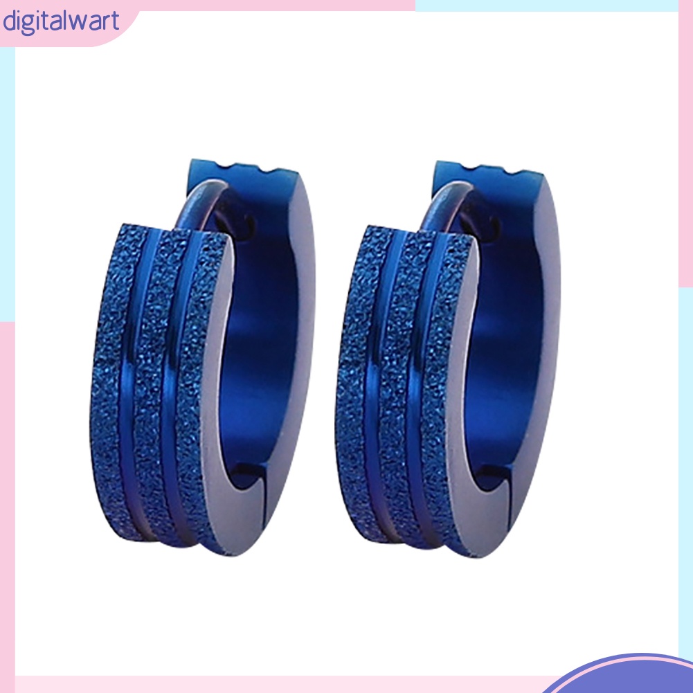 Khuyên Tai Tròn Dạng Vòng Phẳng Bằng Thép Không Gỉ Thời Trang Cá Tính Dành Cho Nam Và Nữ