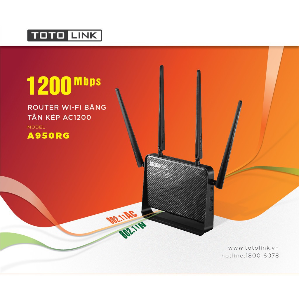 Bộ Phát Wifi Totolink A950RG – Cho Doanh Nghiệp