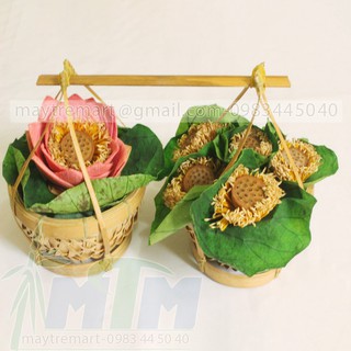 Quang gánh mây tre trang trí, decor - size 17, 20, 23, 27cm