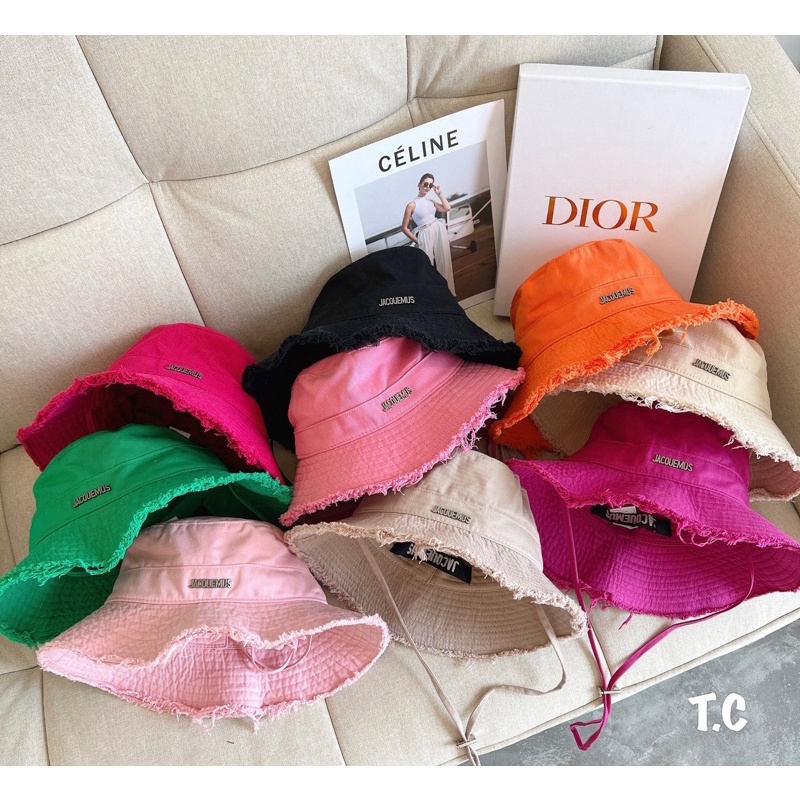 Mũ vành JACQUEMUS rách có quai, hàng quảng châu cao cấp ms14161