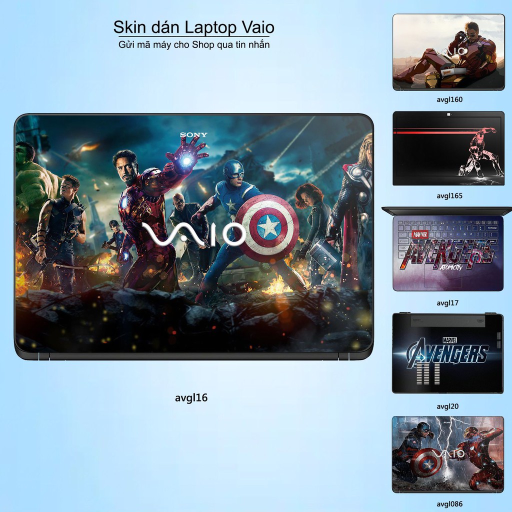 Skin dán Laptop Sony Vaio in hình Avenger _nhiều mẫu 4 (inbox mã máy cho Shop)