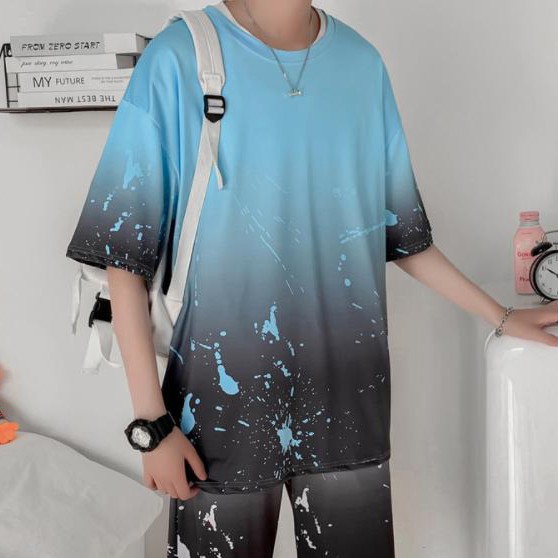 Áo Thun Nam Loang Năng Động In Họa Tiết Vẩy Sơn Cá Tính Zenkonam MEN TOP 220C TUR