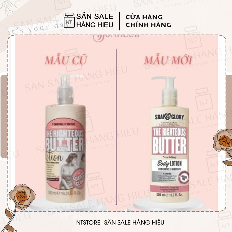 Sữa Dưỡng Thể The Righteous Butter Nourishing Hương Nước Hoa Rose & Bergamot Cấp Ẩm, Sáng Da 500ml