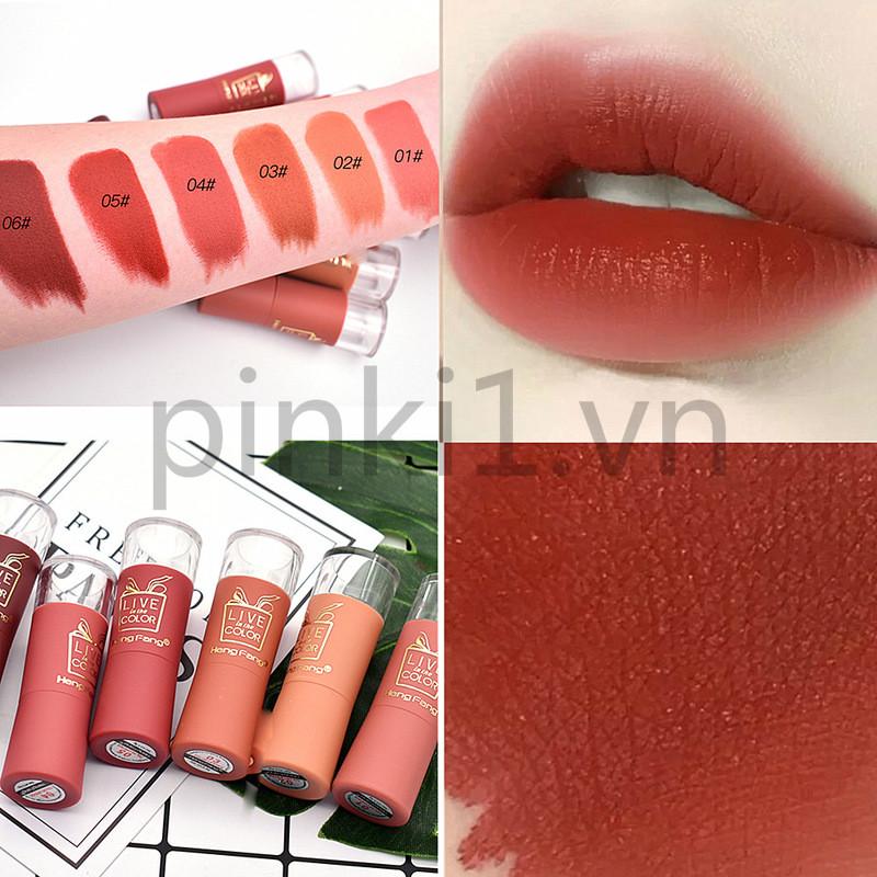 Son Lì Heng Fang 6 Màu Lì Mịn Như Nhung Xinh Xắn