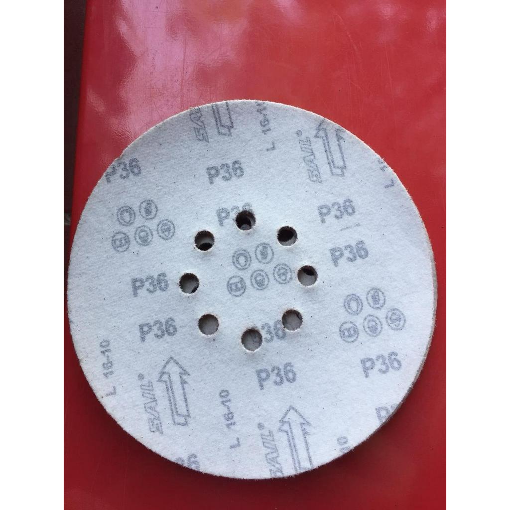 Giấy giáp đánh tường cho máy 230, giấy giáp vòng, giấy ráp thô,bộ 10 giấy giáp đánh tường P36