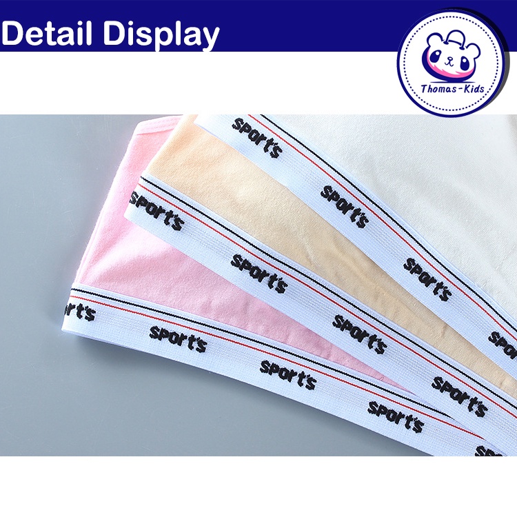 Áo Ngực Cotton Mềm Màu Trơn Có Đệm Ngực Dành Cho Bé Gái 8-16 Tuổi