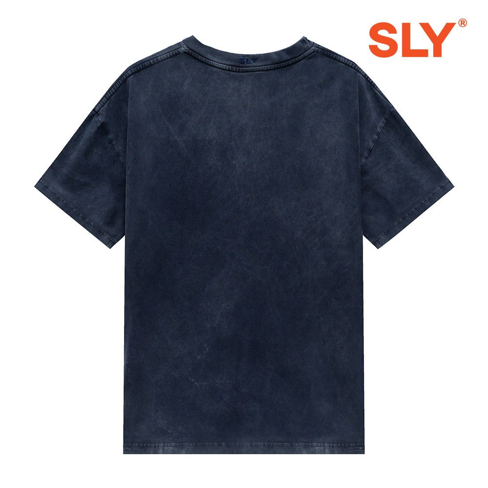 Áo thun Wash SLY Gothic màu xanh navy | BigBuy360 - bigbuy360.vn