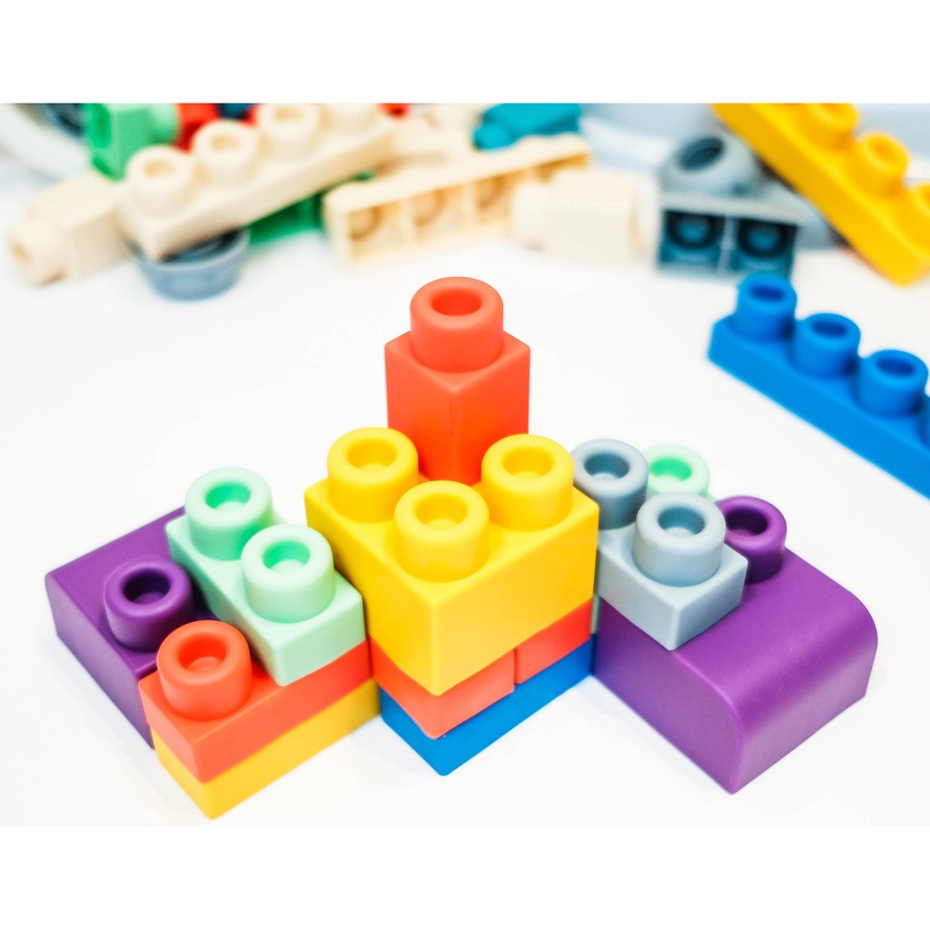(Hàng sẵn) BỘ XẾP HÌNH DẺO - LEGO SILICON LOẠI TO - Lego silicon siêu dẻo [Giá bán lẻ SALE rẻ hơn giá bán buôn bán SỈ]