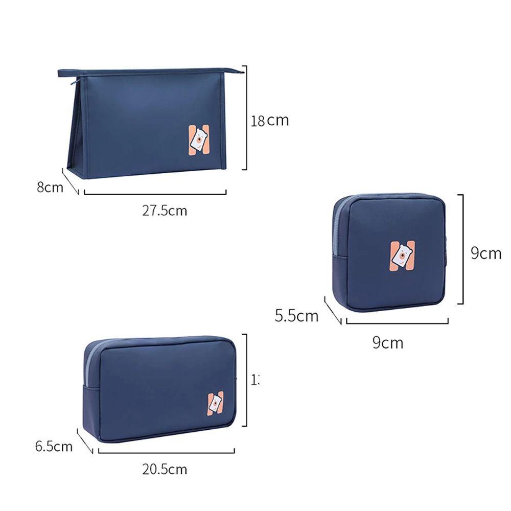 OCEANMAP Túi Đựng Đồ Trang Điểm Da PU Chống Thấm Nước In Hoạt Hình Dễ Thương Cho Bạn Gái