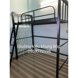 giường tầng thiết kế 1 tầng khung 4x8 ngang 1m2x2m