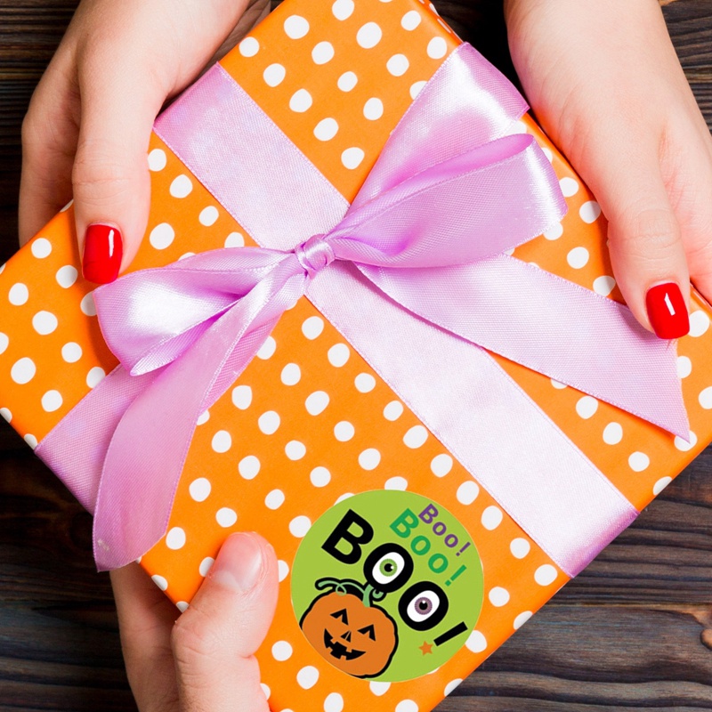 Cuộn 500 Hình Dán 3.8CM Chủ Đề Halloween