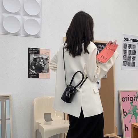 Túi Đeo Chéo Hình Trụ Thiết Kế Mới 2022 Chất Lượng Cao Phong Cách Retro