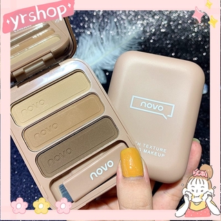 [Hàng mới về] Phấn Trang Điểm Lông Mày Novo Với 2 Tông Màu Chống Nước & Mồ Hôi Có Cọ Tiện Dụng