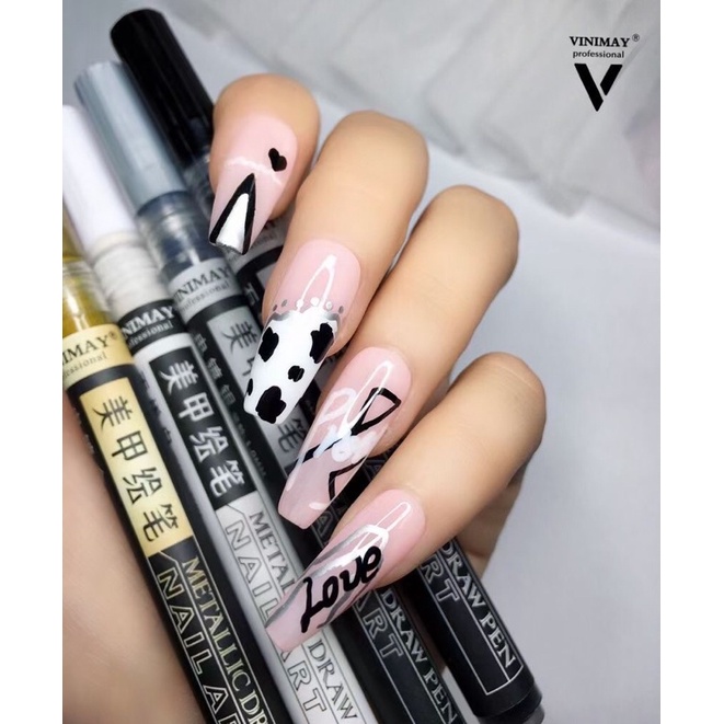 Bút bi vẽ trên nền móng vinimay siêu hot 4 màu THIÊN DI NAIL