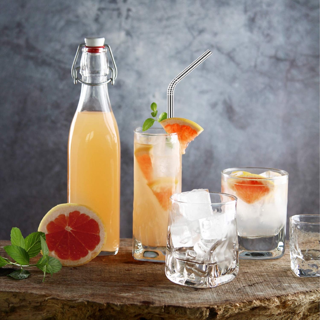 Ống hút kim loại chất liệu thép không gỉ với bàn chải làm sạch