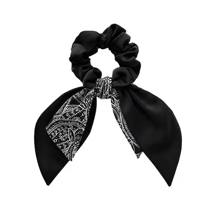 Dây Cột Tóc Cao Su Co Giãn Phối Ruy Băng Thời Trang Cho Nữ