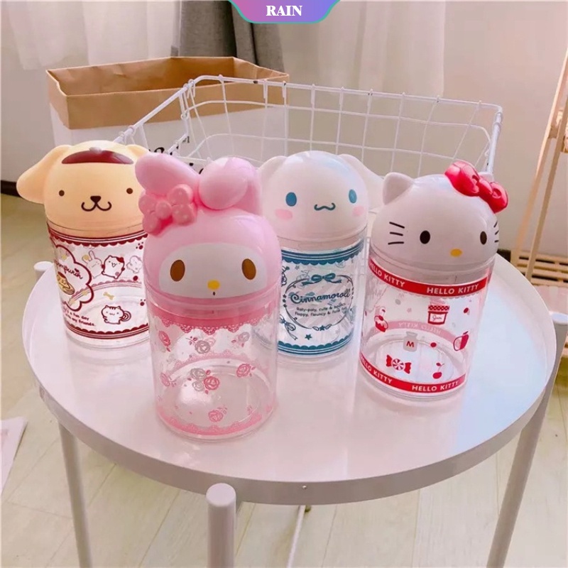 SANRIO Hộp Đựng Tăm Bằng Nhựa Hình Cinnamoroll Hello Kitty/Mu Melody/Quả Pom Pom Dễ Thương Cho Bé Gái