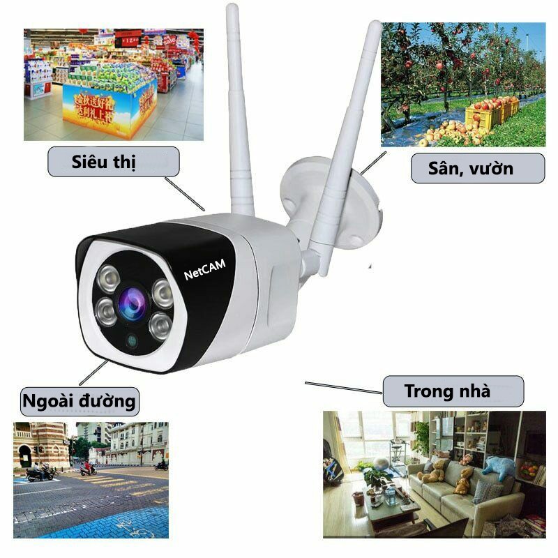 Camera IP Wi-fi Giám Sát Ngoài Trời NetCAM NTL5.0 4MP