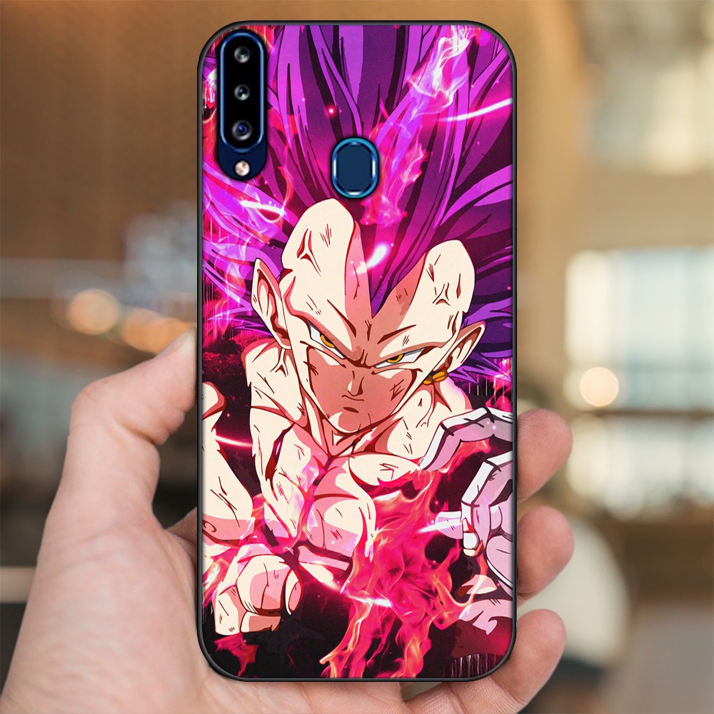 Ốp lưng Samsung A20S viền đen in hình Vegeta Dragon Ball