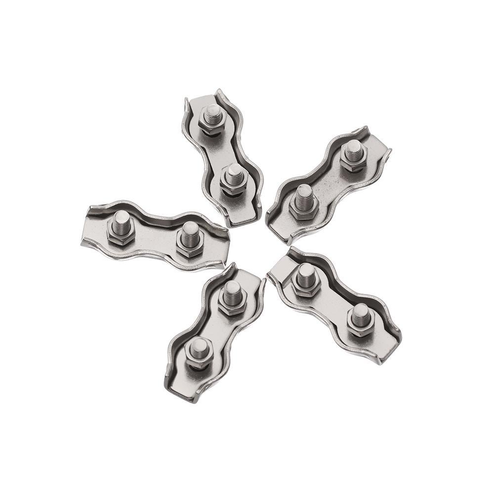 Set 5 Kẹp Dây Thừng Cố Định Bằng Thép Không Gỉ Chống Trượt