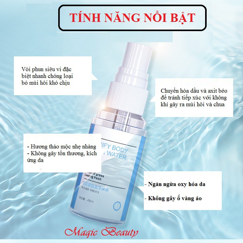 Xịt khử mùi hôi nách thảo dược hiệu quả tiết mồ hôi Quarxery cho nam/nữ 45ml- Hanayuki Asia