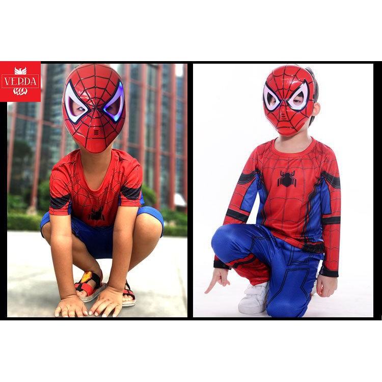 Mặt nạ siêu nhân spiderman có đèn đồ chơi nhập vai spider man captain america ironman batman hulk anh hùng marvel mask