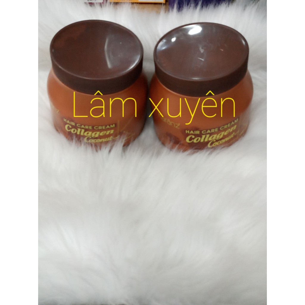 FREESHIPHấp dầu kem ủ tóc Collagen Karanz dừa lùn màu nâu1000ml, dưỡng chất Collagen giúp phục hồi và tái tạo tóc khỏe