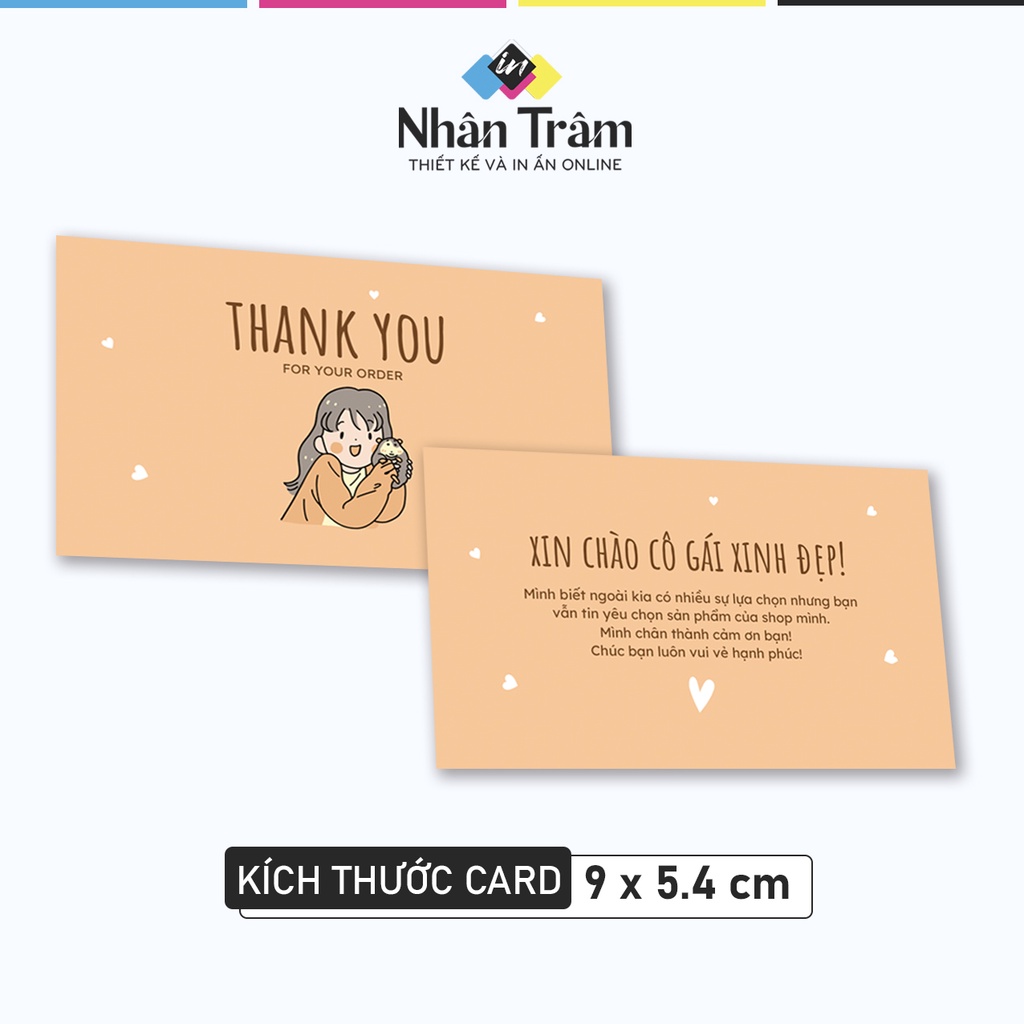 100 Thiệp cảm ơn khách hàng hình trái tim, card thank you