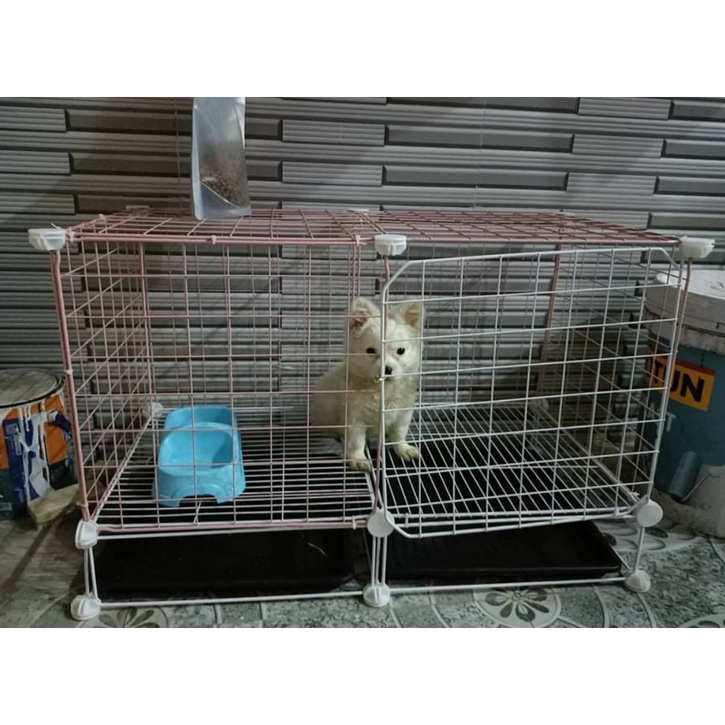 Lồng ghép thú cưng kèm mâm size 35x70 cao 35, chân thêm 10cm