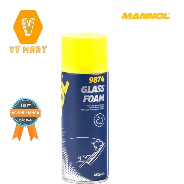 Dung Dịch Tẩy Ố Kính Ô Tô MANNOL Glass Foam 9874 450ml – VT MART