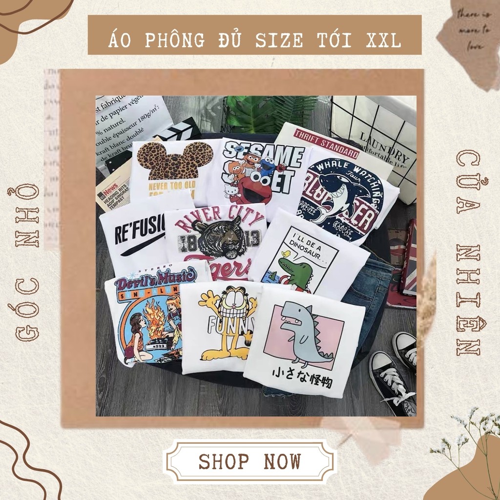 Áo Phông Unisex Form Rộng Hoạ Tiết Vintage Có Size (ẢNH THẬT/ORDER)