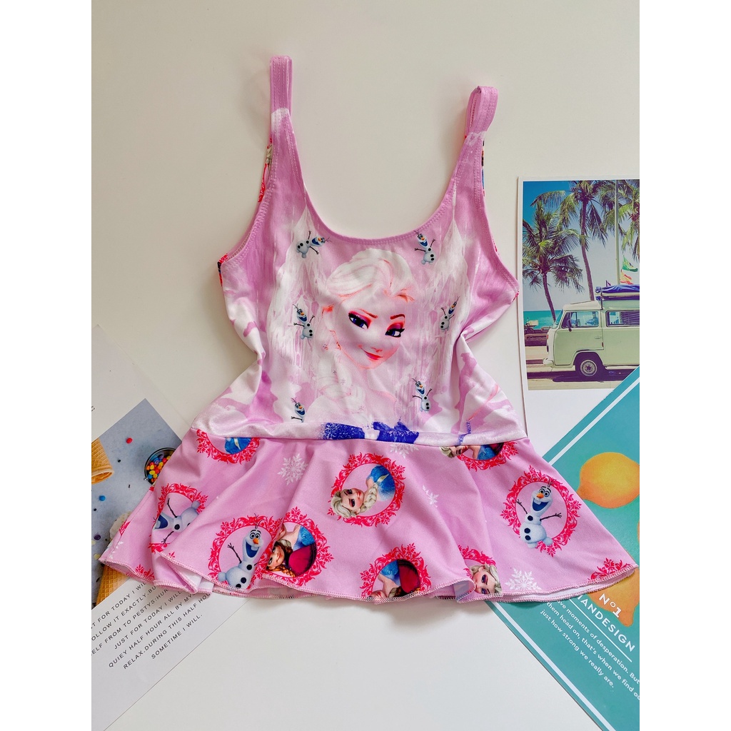 [SIZE 15kg - 33kg]- Đồ bơi bé gái hình elsa nữ hoàng băng giá - cô chủ nhỏ chuyên sỉ