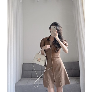 Váy polo cộc tay khoá vàng by Samhyewear