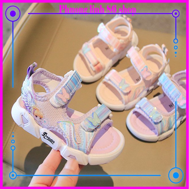 Dép Sandal Trẻ Em Bé Gái Từ 2 Đến 7 Tuổi Quai Ngang Đế Êm Siêu Nhẹ Họa Tiết Công Chúa Đáng Yêu Shop E70 (A02)