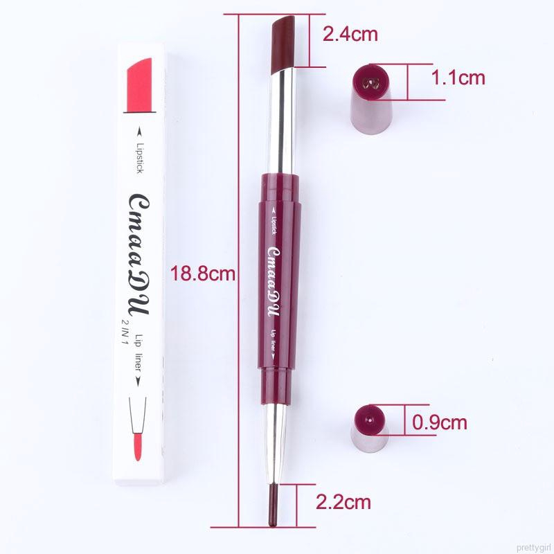 Cmaadu 6 Colors Lip Liner Matte Lip Pencil Double Head Moisturizing Lipstick
