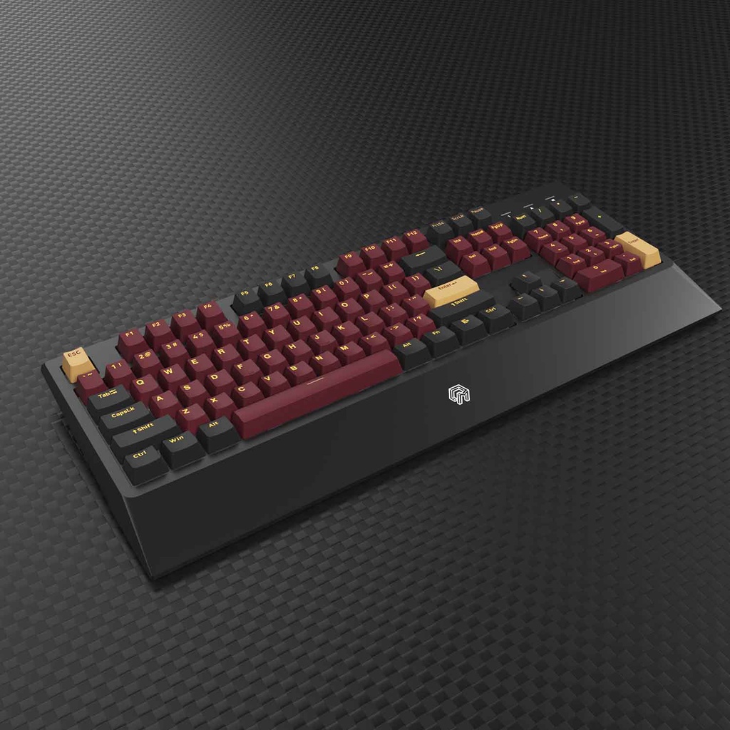 Bàn phím cơ AKKO Mojike GK1 Black Red LED trắng/ Akko switch v2/ keycap PBT Double-Shot chính hãng