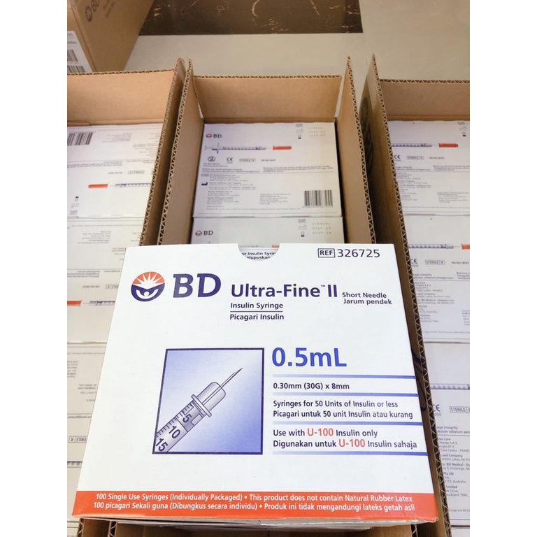 Kim tiêm tiểu đường Insulin BD 1ml cc x 30G hộp 100 cây tiêm meso giảm béo