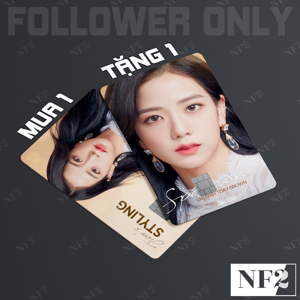 BLACKPINK OLENS - Decal Sticker Thẻ ATM (Thẻ Chung Cư, Thẻ Xe, Credit, Debit Cards) Miếng Dán Trang Trí NF2 Cards